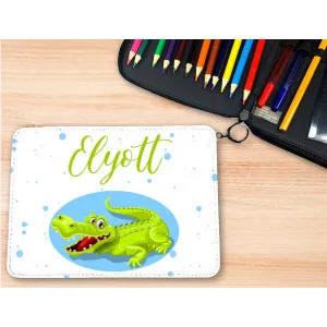 Trousse personnalisable remplie de crayons modèle crocodile Tendance Cadeau - 1
