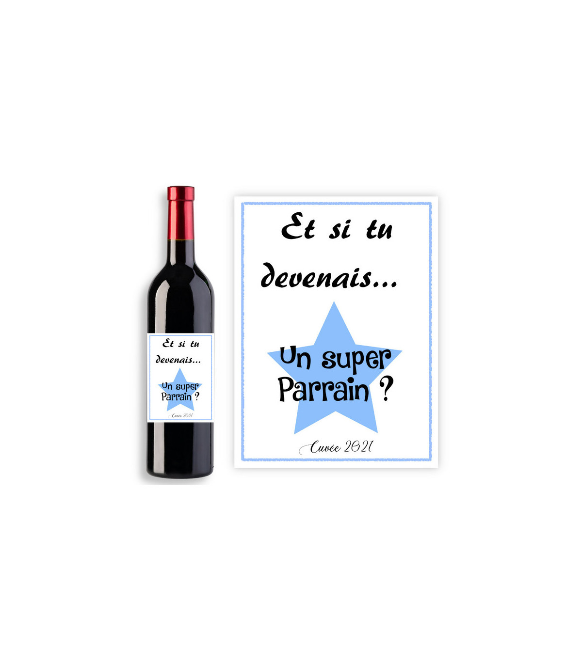 Étiquette Pour Bouteille Vin Personnalisable Demande Futur Témoin 