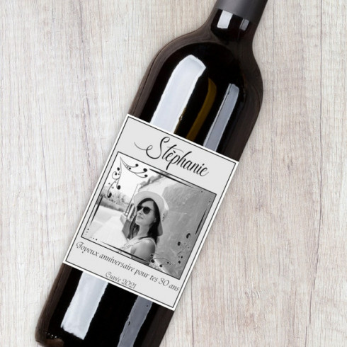 Étiquette de bouteille de vin de fille d'anniversaire Étiquette de vin  d'anniversaire personnalisée Étiquette de vin personnalisée Étiquette de vin  personnalisée 21e anniversaire Sale trente -  France