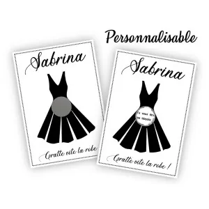 Carte à gratter personnalisable "Veux-tu être ma témoin ?" – Demande originale Tendance Cadeau - 1