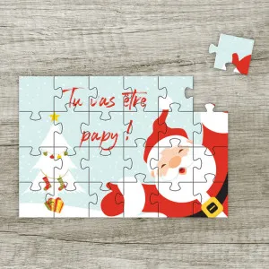 Puzzle personnalisable Père-Noël Tendance Cadeau - 1
