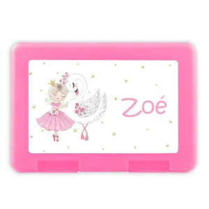 Boîte à goûter personnalisée modèle danseuse et cygne Tendance Cadeau - 1