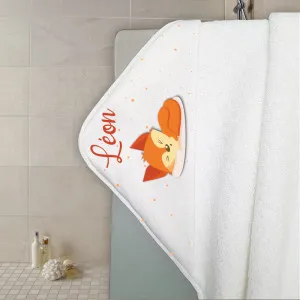 Cape de bain en éponge personnalisable modèle renard Tendance Cadeau - 1
