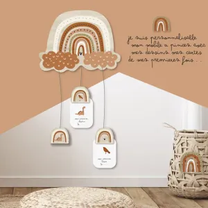 Mobile porte photos en bois RAINBOW marron Tendance Cadeau - 1