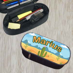 Trousse à crayons personnalisable modèle désert Tendance Cadeau - 1