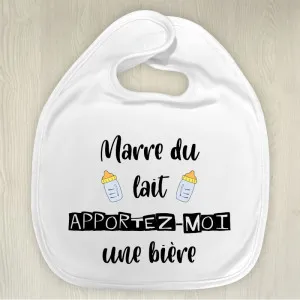 Bavoir personnalisé marre du lait Tendance Cadeau - 1
