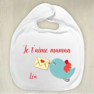 Bavoir personnalisable modèle maman Tendance Cadeau - 1