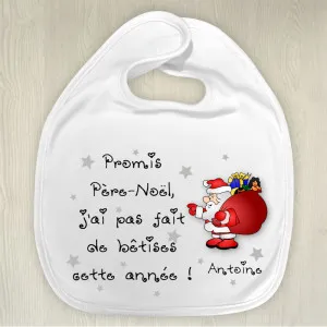 Bavoir personnalisable Père-Noël Tendance Cadeau - 1