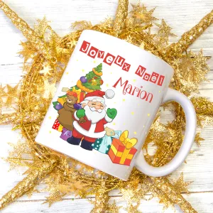 Mug Noël personnalisable avec prénom Tendance Cadeau - 1