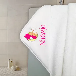 Cape de bain en éponge personnalisable modèle fée Tendance Cadeau - 1