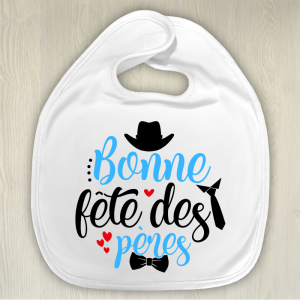 Bavoir personnalisé bonne fête des pères Tendance Cadeau - 1