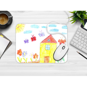 Tapis de souris personnalisé avec le dessin de votre enfant Tendance Cadeau - 1