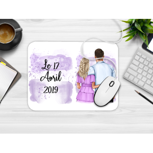 Tapis de souris personnalisable amoureux Tendance Cadeau - 1