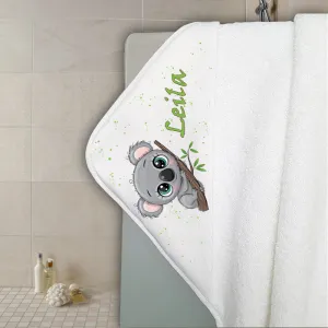 Cape de bain en éponge personnalisable modèle koala Tendance Cadeau - 1