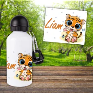 Gourde ou bouteille enfant personnalisée modèle tigre Tendance Cadeau - 1