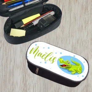 Trousse à crayons personnalisable modèle crocodile Tendance Cadeau - 1