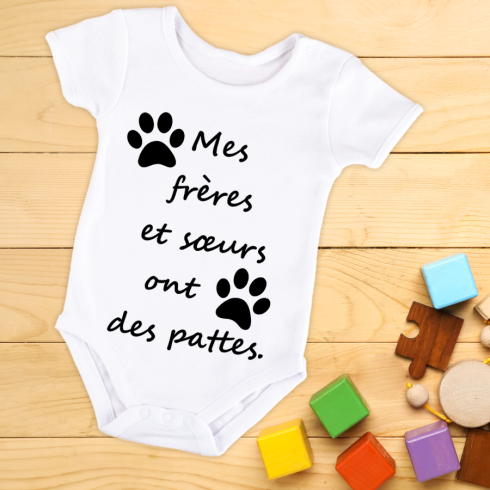 Body bébé ou tee-shirt personnalisé pour les amis des animaux -Tendance  Cadeau