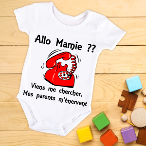 Body bébé ou tee-shirt personnalisable Allo Tendance Cadeau - 1