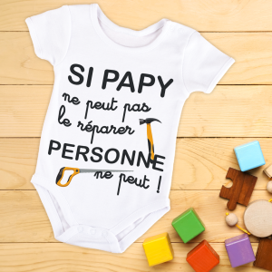 Body bébé ou tee-shirt personnalisable bricolage Tendance Cadeau - 1