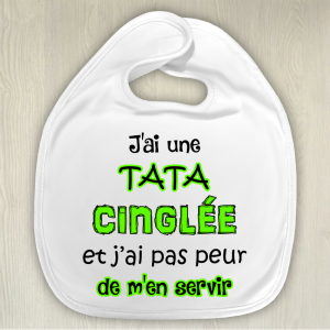 Bavoir bébé personnalisable cinglée Tendance Cadeau - 1