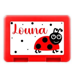 Boîte à goûter personnalisée coccinelle Tendance Cadeau - 1
