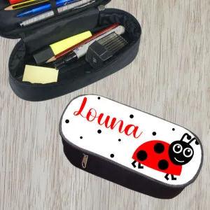 Trousse à crayons personnalisable modèle coccinelle Tendance Cadeau - 1