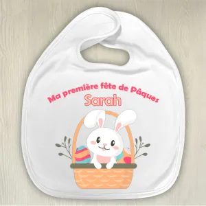 Bavoir personnalisable pâques modèle lapin Tendance Cadeau - 1