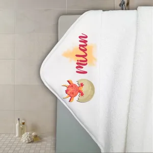 Cape de bain en éponge personnalisable modèle dragon Tendance Cadeau - 1