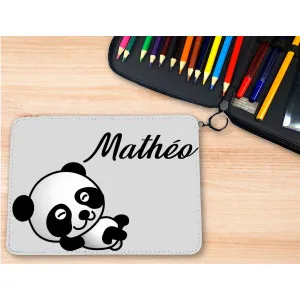 Trousse personnalisable remplie de crayons modèle panda Tendance Cadeau - 1