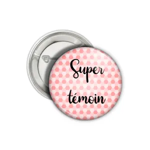 Badge ou magnet ou porte-clé personnalisé super témoin rouge Tendance Cadeau - 1