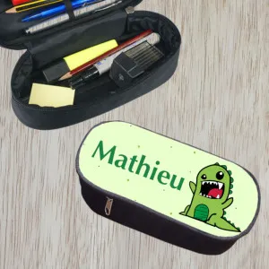 Trousse à crayons personnalisable modèle dinosaure Tendance Cadeau - 1