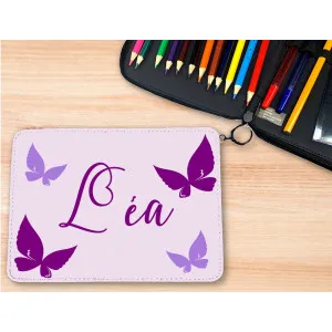 Trousse personnalisable remplie de crayons modèle papillons Tendance Cadeau - 1