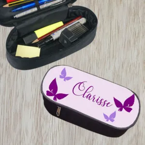 Trousse à crayons personnalisable modèle papillons Tendance Cadeau - 1