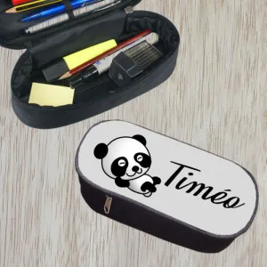 Trousse à crayons personnalisable modèle panda Tendance Cadeau - 1