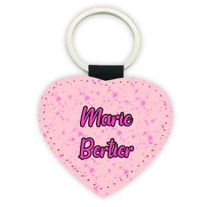 Porte-clé simili cuir personnalisable message ou prénom Tendance Cadeau - 1