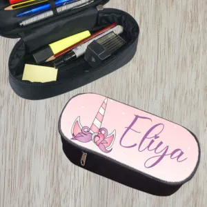Trousse à crayons personnalisable modèle licorne Tendance Cadeau - 1