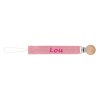 Attache-tétine bébé brodé prénom rose Tendance Cadeau - 1
