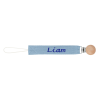 Attache-tétine bébé brodé prénom bleu Tendance Cadeau - 1