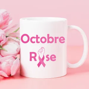 Mug personnalisé Octobre rose modèle poing Tendance Cadeau - 1