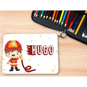 Trousse personnalisable remplie de crayons modèle pompier Tendance Cadeau - 1