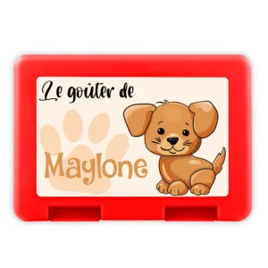 Boîte à goûter personnalisée chien Tendance Cadeau - 1