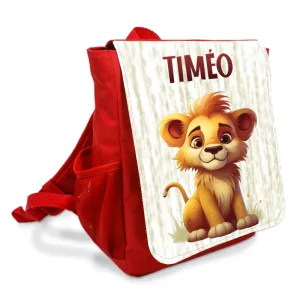 Sac à dos personnalisé enfant modèle Lion Tendance Cadeau - 1