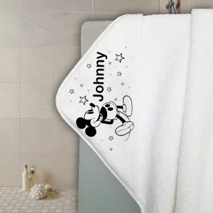 Cape de bain en éponge personnalisable modèle Mickey Tendance Cadeau - 1