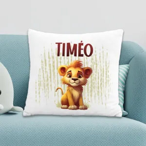 Coussin enfant personnalisé lion Tendance Cadeau - 1
