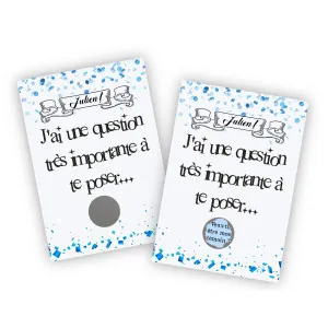 Carte à gratter personnalisable – "Veux-tu être mon témoin ?" Tendance Cadeau - 1