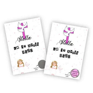 Carte à gratter communion personnalisable pour des félicitations originales Tendance Cadeau - 1