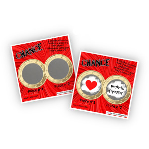 Carte à gratter personnalisée rouge coeur – Annonce ou cadeau original Tendance Cadeau - 1