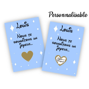 Carte à gratter personnalisable Disney bleue – Annonce originale Tendance Cadeau - 1