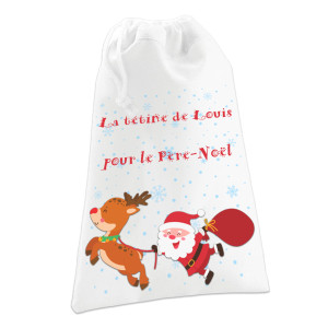 Sac à tétine personnalisé modèle père-noël Tendance Cadeau - 1