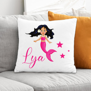 Coussin enfant personnalisé sirène Tendance Cadeau - 1